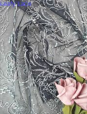 Équilibre de dentelle de tissu de Dot Tulle Embroidered Polyester Lace pour épouser le voile