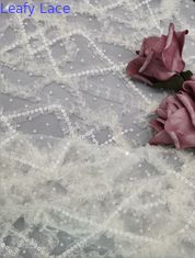 la paillette de la fleur 3D a brodé le tissu net nuptiale de dentelle de Tulle de tissu avec la paillette