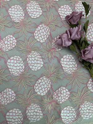 Pineapple Two Tone Corded Lace Fabric For Children'S Wear 140cm Width
