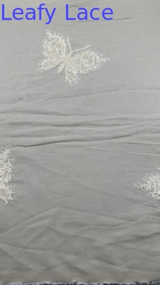 Luxury Elegant And Durable Butterfly Embroidered Lace Fabric For Home Textile Suit