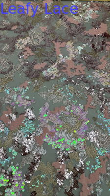 Sequin Lace Fabric Leafy Sequin Floral Elegant And Breathe Embroidered Lace Fabric Luxury Occasion Fabric