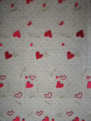 Red Tulle Mesh Eco Friendly 49 Inch Colored Embroidery Fabric