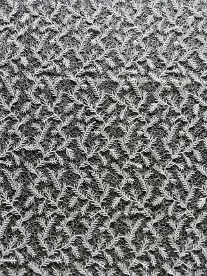 Eco Friendly Delicate 3D Floral White Embroidery Lace Fabric