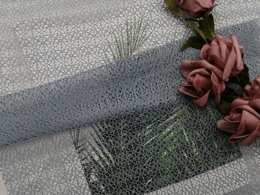 Grey Lightweight Geometric Lace Tulle Mesh For Evening Dress