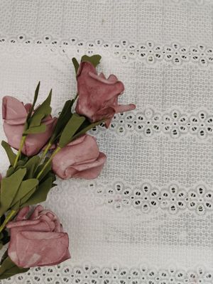 Linear Broderie Embroidered Eyelet Fabric 100% Cotton Nightgown Fabric