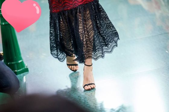 Black 100% Polyester Chemical Crochet Lace Fabric Heavy Embroidery