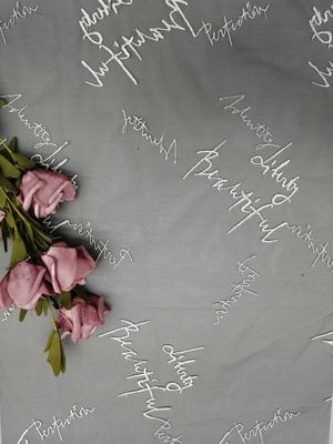 Colorful Voile Lace Embroidered Tulle Mesh Fabric