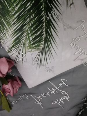 Colorful Voile Lace Embroidered Tulle Mesh Fabric