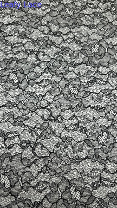 Black Embroidered Lace Fabric District Patterns New Collection For Party Wedding Dresses Clothing