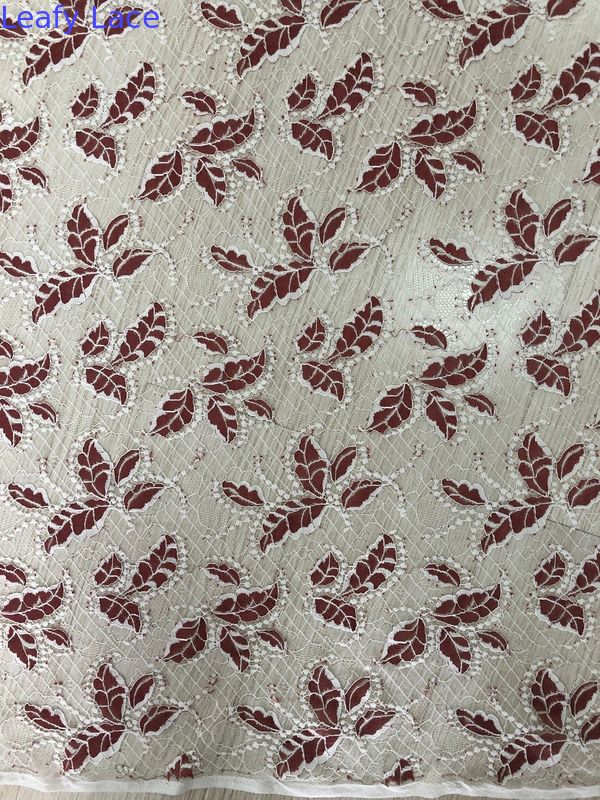 Tone - Tone Color French Chantilly Lace Fabric For Lady Garment