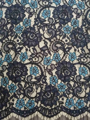 57" deux Tone Floral Corded Lace Fabric pour l'habillement de femmes
