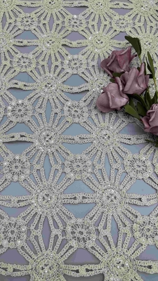 Vente à chaud 100% coton blanc broyage à perles de largeur complète tissu pour la fête robe pour la mode