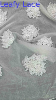 3D Laser Out Rose Fabrique de fantaisie par la cour de couleur de broderie Tissu de femme robe pour les marques de vêtements