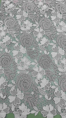 51 pouces 100% poly couleur violette claire florale broderies chimiques robe tissu pour la mode robe
