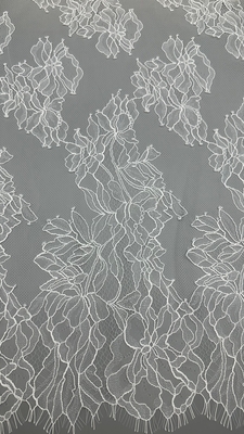 Légère 100% Nylon Français Chantilly fil de dentelle avec conception florale Pour la robe de femme