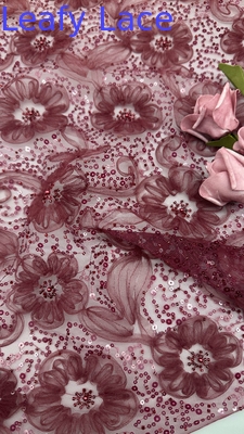 Nouvelle collection Luxueuse Élégante et Durable Flower Sequin Tissu de dentelle Pour les mariages et les anniversaires