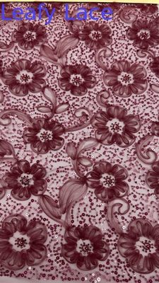 Nouvelle collection Luxueuse Élégante et Durable Flower Sequin Tissu de dentelle Pour les mariages et les anniversaires