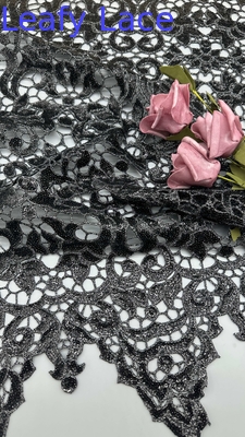 Luxe brillant séquence de broderie élégante tissu de dentelle tricotée luxueuse 3D fleur de broderie tissu de dentelle tissu dîner anniversaire occasions haute qualité pour les femmes tissu