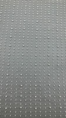 Tissu de broderie à perles en dentelle de feuilles de coton visqueux pour textile domestique