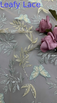 Broderie Tissu dentelle papillon élégant 100% coton style de luxe