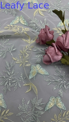 Broderie Tissu dentelle papillon élégant 100% coton style de luxe