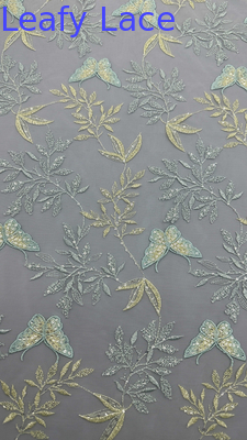 Broderie Tissu dentelle papillon élégant 100% coton style de luxe