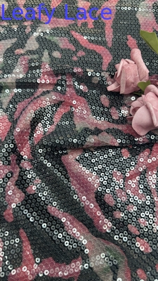 Fabrique de broderie de luxe en dentelle à rayures de zèbre Fabrique de broderie élégante 100% coton