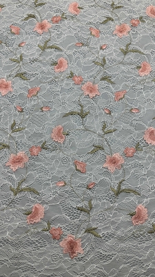 Élégance florale brodée Lace tissu de fête 100% coton de haute qualité Style luxueux