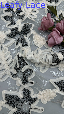 Tissu brodé 100% polyester pour une soirée de mariage