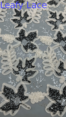 Tissu brodé 100% polyester pour une soirée de mariage