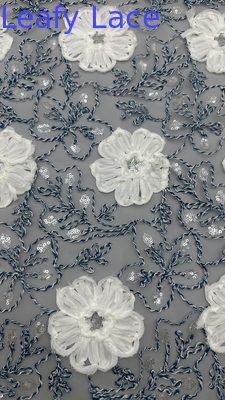 Tissu de broderie de mariage élégant pour robes de mariée