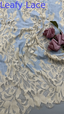 100% coton brodé tissu de dentelle respirant tissu de dentelle polyvalent et durable