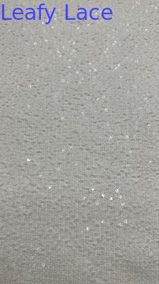 Tissus en dentelle brodée en paillettes à feuilles de lin Tissus de mariage d'occasion Tissus de luxe Tissus élégants