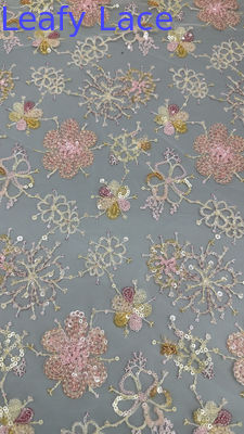 Tissu brodé à la paille à feuilles à la paille à fleurs à respirer à la paille à la dentelle à la paille à l'occasion