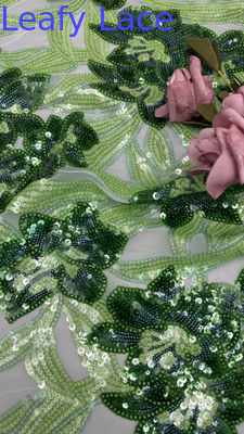 100% Polyester 3D Tissu Floral Sous-vêtement élégant Lumière Mesh Lacet Tissu de luxe Occasion Tissu de soirée