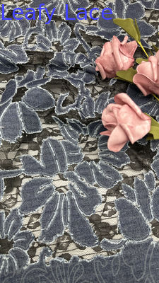 Embroidery Lace Tissu Mesh Floral élégant et respirant Tissu de dentelle brodé