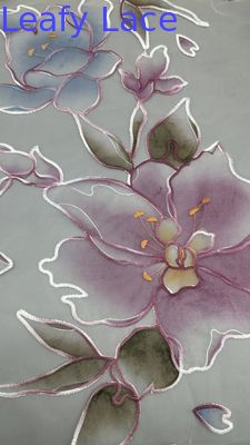 Tissu en maille de dentelle imprimé Léger parfait brodé pour les robes de mariée Tissu de dentelle brodé