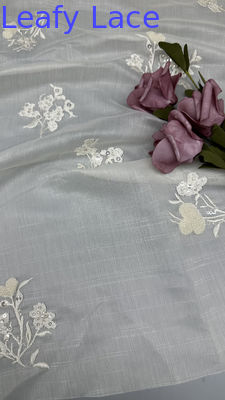 Tissu en maille de tulle florale de haute qualité Tissu en maille de dentelle à feuilles