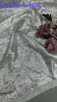 Éclairage en tissu de dentelle en treillis 100% polyester Tissu de dentelle en treillis à feuilles