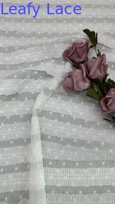 Tissu en dentelle plissée en treillis dentelle respirer pour les robes Tissu à feuilles de couture soirée d'occasion de luxe
