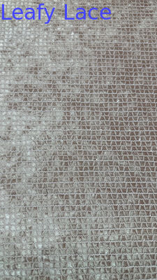 100% polyester de broderie en maille de paillettes de dentelle de tissu hollow-up élégante dentelle Fabic