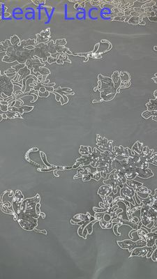 Luxary Sequin Embroidered Fabric Lace Fabric New Collections for Garments Gowns and Fashion Design