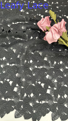Tissu en dentelle de Chantilly à feuilles avec des bords irréguliers dentelle romantique pure pour les voiles et les robes de mariée