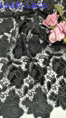 White Hollow-up Luxary Brand Embroidered Lace Fabric Laser Tech For Party Occasion
