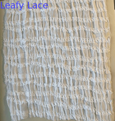 Tissu en dentelle plissée de style français pour la maille Respire Tissu en dentelle de haute qualité de luxe