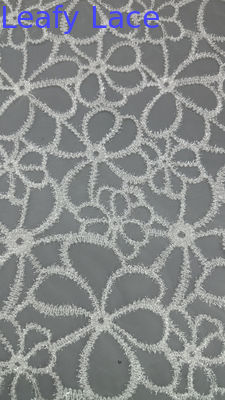 Tissu en maille flottée en dentelle métallique pour les robes