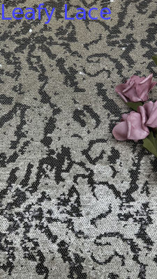 Tissu à paillettes brodées à motif zébré brillant pour soirée, mariage et occasion spéciale