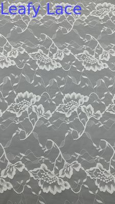 Les filles blanc dentelle tissu brodé respirer motifs floraux maille de terre pour les robes de mariée