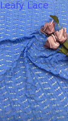 Effet ajouré en résille bleu dentelle de haute qualité pour robes de soirée artistiques de mariage et vêtements