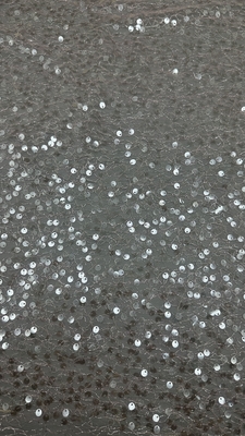 Tissu de dentelle à sequins pour garniture brodée utilisant une usine de conception personnalisée pour les robes